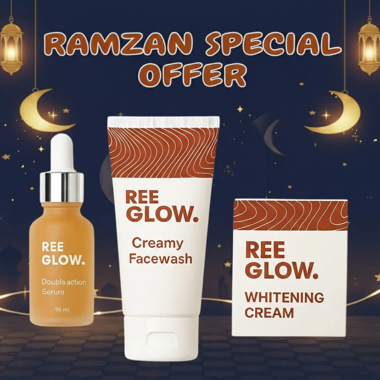 ReeGlow 3-in-1 Skincare Bundle – Complete Glow Care Set