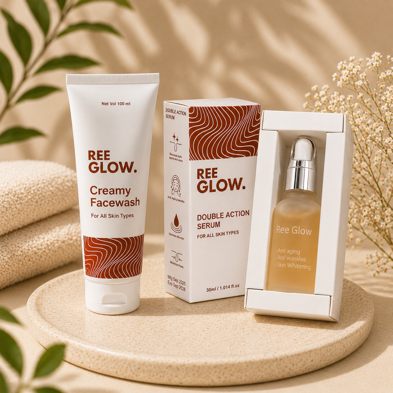 ReeGlow Facewash & Serum Bundle